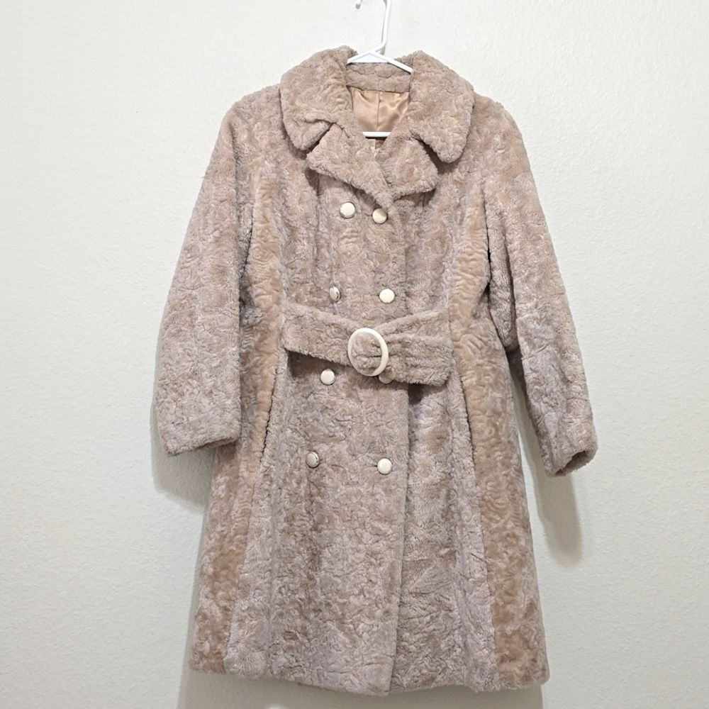 RUSSEL TYLOR TRUE VINTAGE UNION MADE FAUX FUR  jacket SMALL